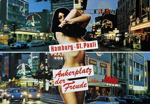 Hamburg pauli reeperbahn - ak,