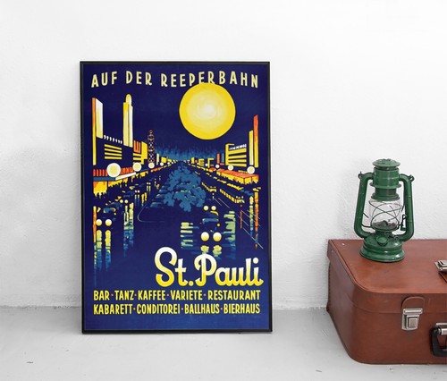 Poster hamburg reeperbahn - poster,