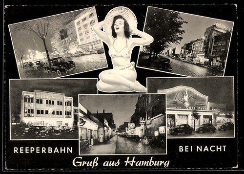 Hamburg pauli reeperbahn - ak,