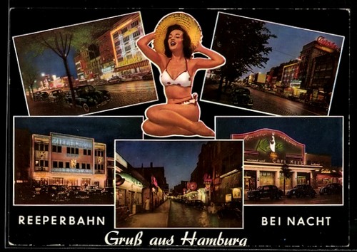 Hamburg pauli reeperbahn - ak,