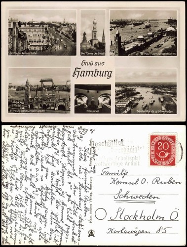 Ansichtskarte hamburg - ansichtskarte,
