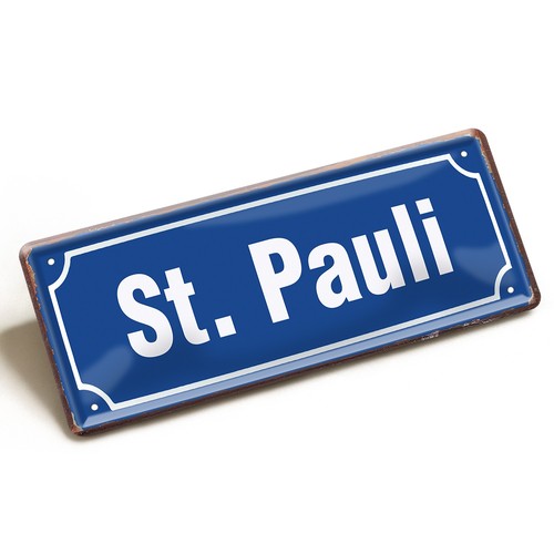 Blechschild pauli 28x12cm - pauli,