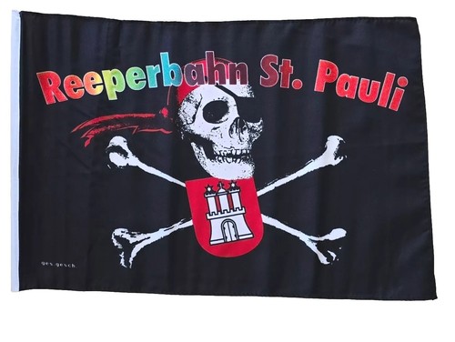 Flagge reeperbahn pauli - reeperbahn, st.
