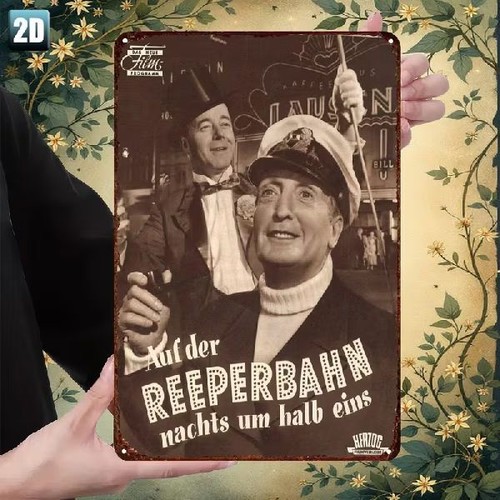 Blechschild auf der reeperbahn - blechschild,