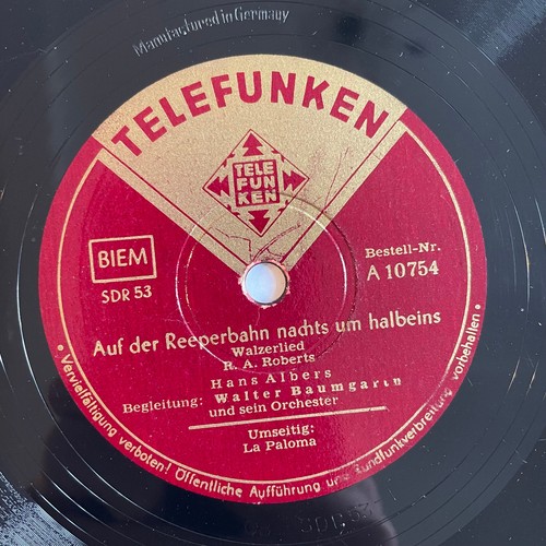 Schellackplatte hans albers - schellackplatte,