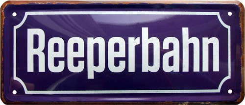 Reeperbahn blechschild 28x12 - reeperbahn,